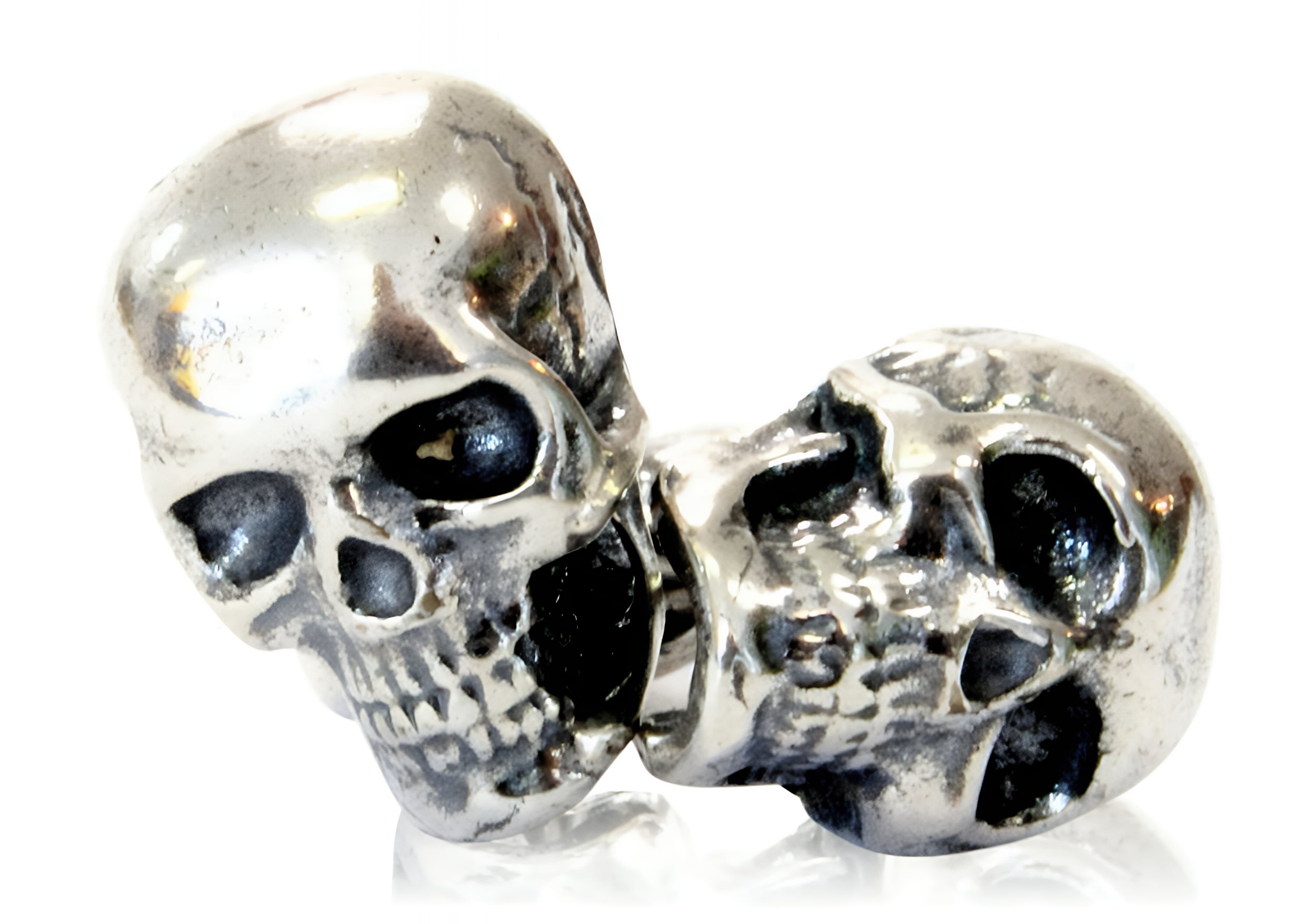 Skull Cufflinks Silver Human Skull Cuff links - Moon Raven Designs