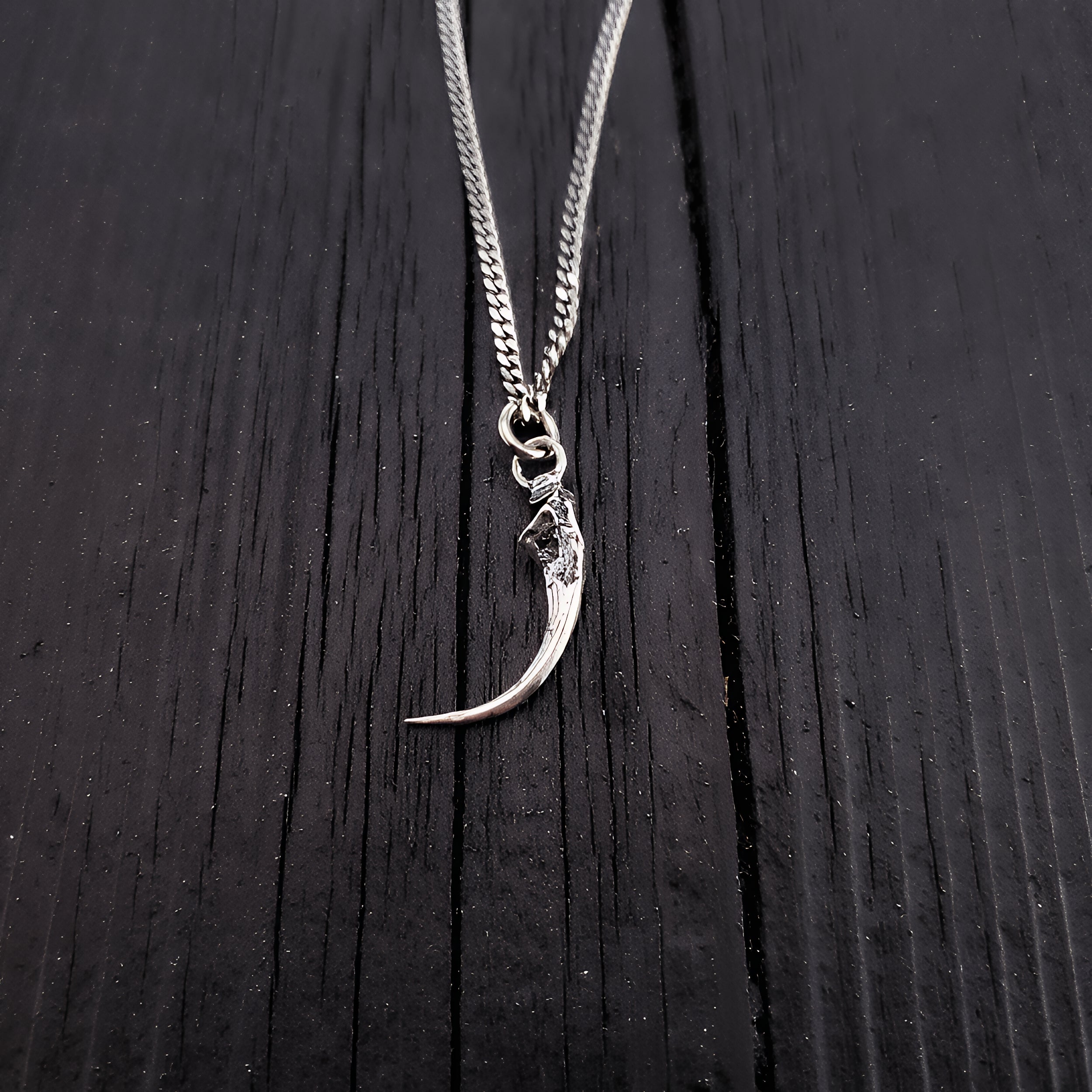 Rattlesnake Fang Charm Pendant Necklace - Moon Raven Designs 