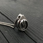 Barefoot Horse Hoof Cremation Ash Urn Pendant Necklace - Bronze and Stainless Steel - Custom Engraved Personalised Equine Bereavement Gift