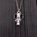 Gas Mask Necklace in Solid Sterling Silver Steampunk Gas Mask Pendant