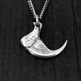 Sterling Silver 3D Bobcat Claw Pendant - Realistic Wild Cat Claw Jewelry - Solid Silver Claw Necklace - Nature Inspired Statement Piece