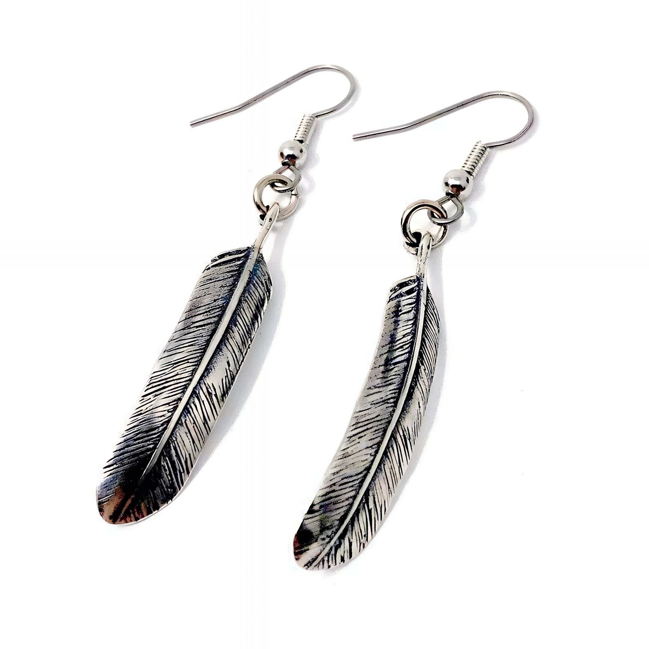 3D Feather Earrings - Moon Raven Designs