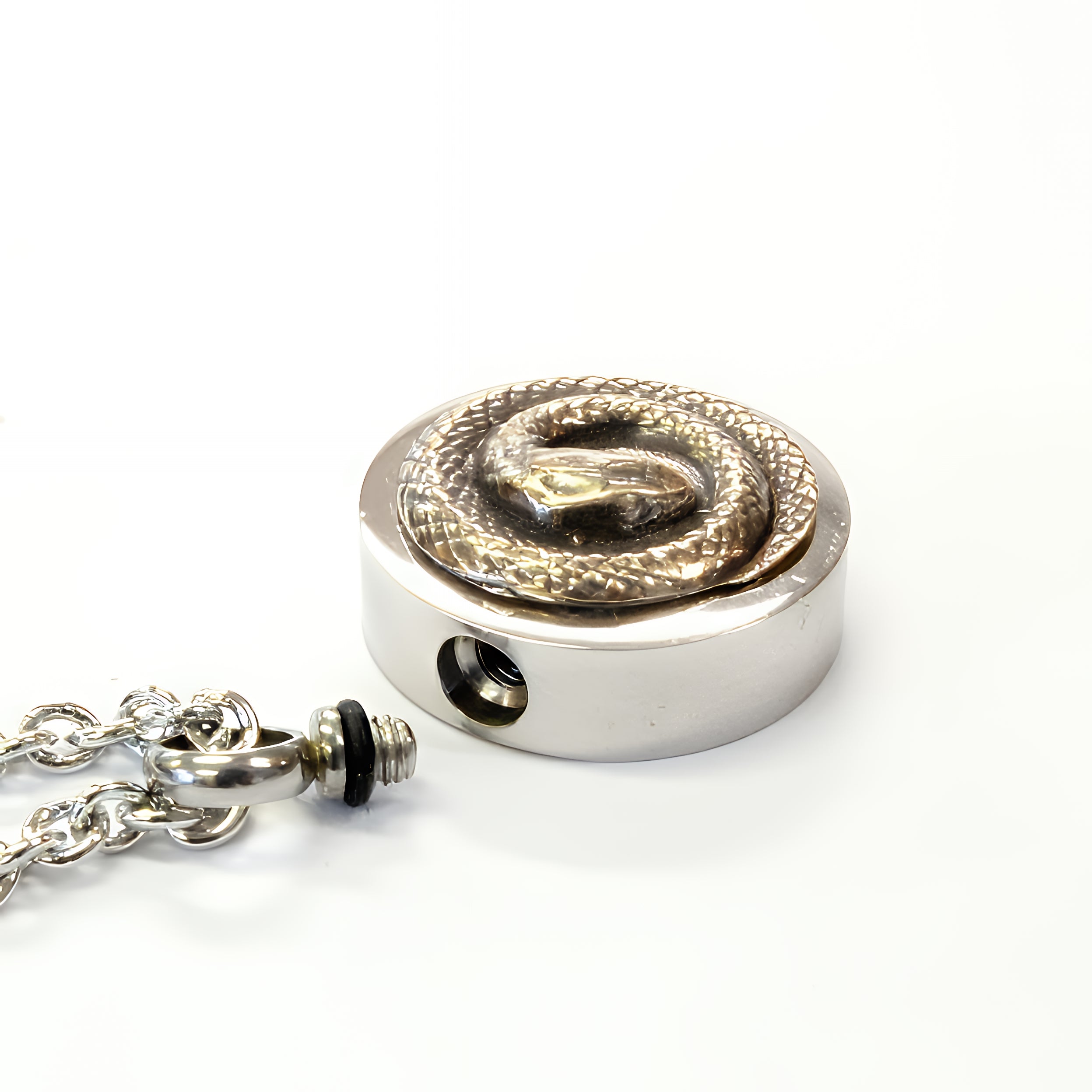 Bronze Snake Urn Necklace - Moon Raven Designs