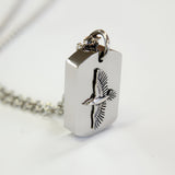 Silver Soaring Raven Cremation Urn - Moon Raven Designs