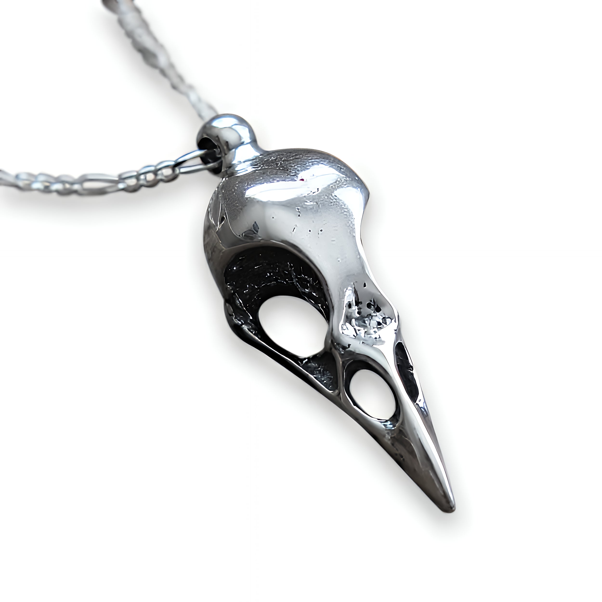 Crow Skull Pendant Necklace - Moon Raven Designs