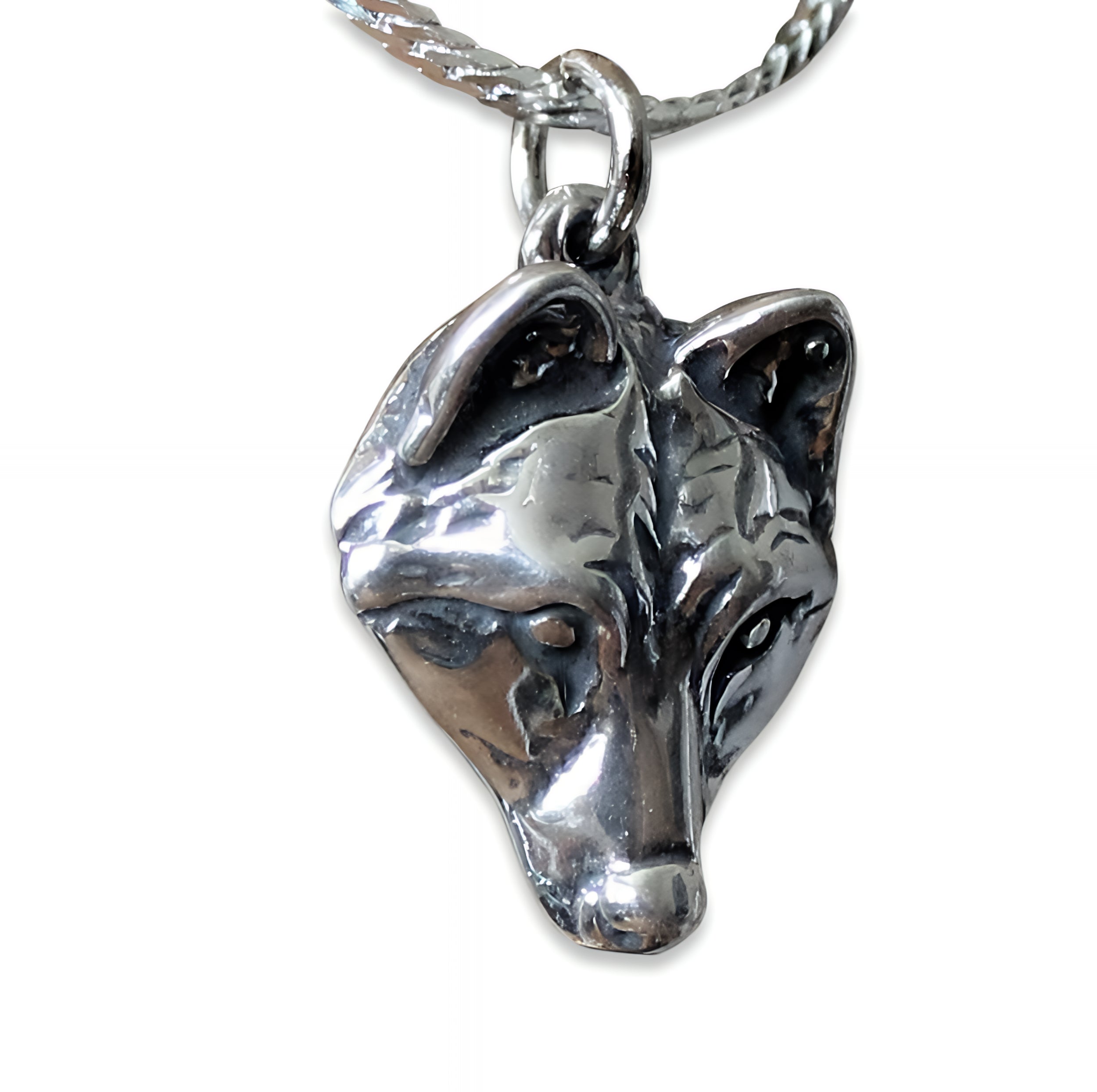 Little Wolf Face Necklace - Moon Raven Designs