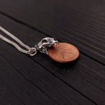 Cat Skull Pendant Necklace - Solid Hand Cast 925 Sterling Silver - Fully Articulated Jaw - Domestic House Cat Jewelry Gift