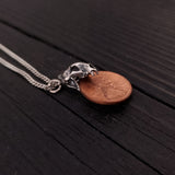 Cat Skull Pendant Necklace - Solid Hand Cast 925 Sterling Silver - Fully Articulated Jaw - Domestic House Cat Jewelry Gift