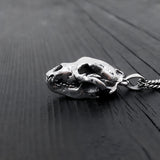 Grizzly Bear Skull Necklace - Solid Sterling Silver - Three Dimensional Detail - Polished Oxidized Finish - Multiple Chain Lengths
