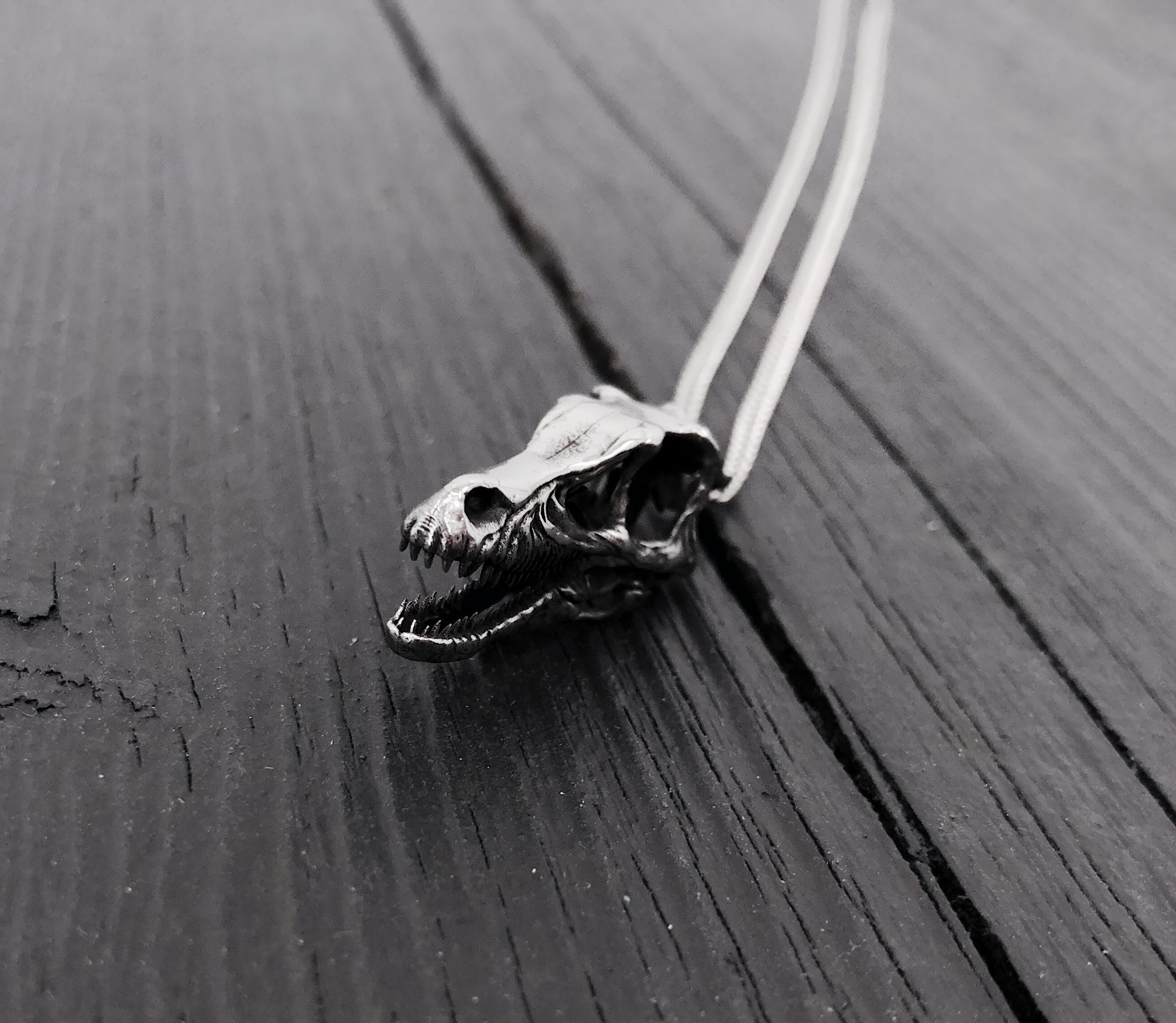 Necklace with detailed dinosaur head pendant | Moon Raven