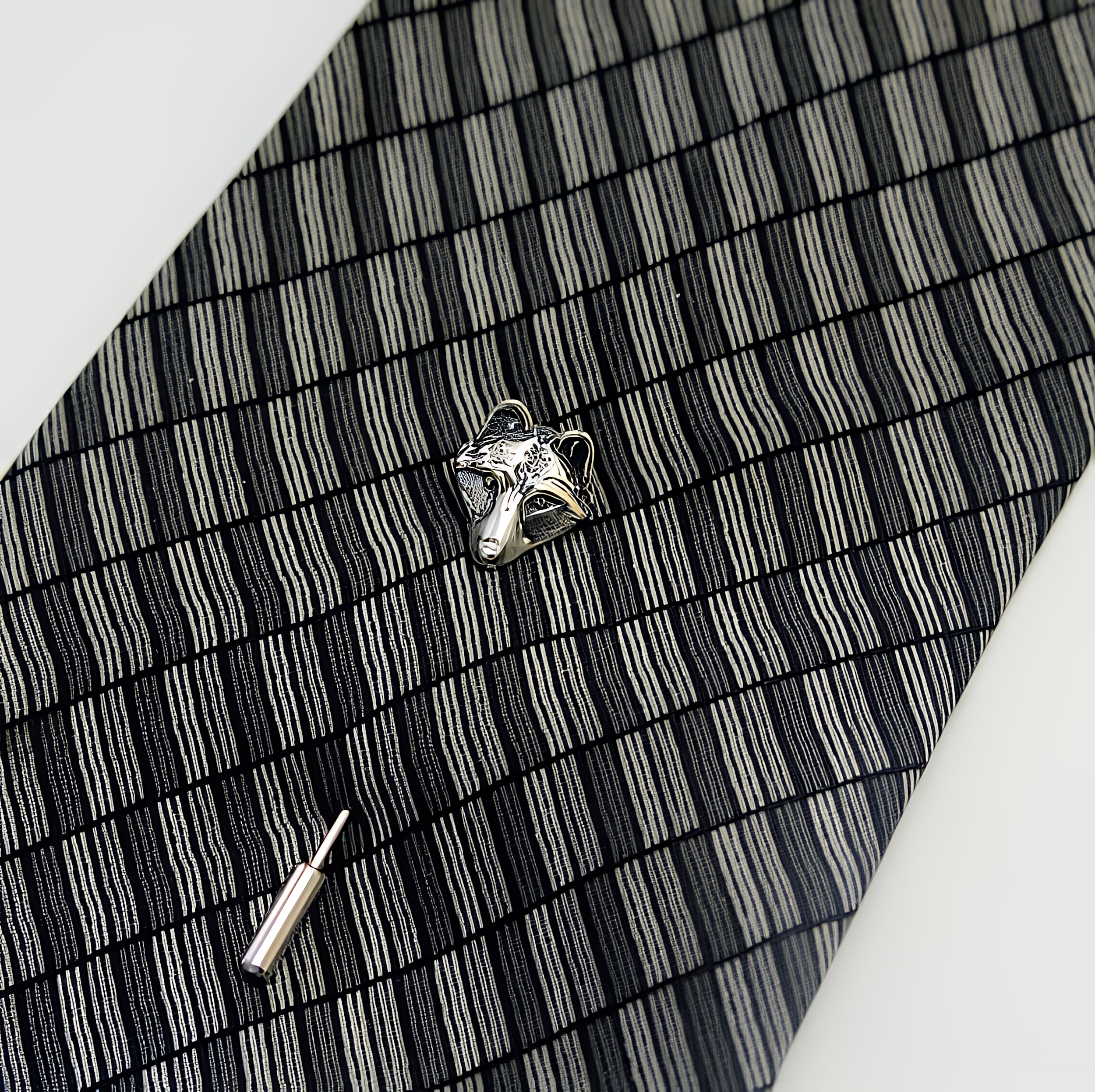 Wolf Face Ascot Stickpin - Moon Raven Designs