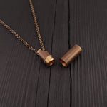 Small Antique Brass Cylinder Capsule - Moon Raven Designs