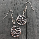 Auryn Ouroboro Twin Snake Earrings Solid .925 Sterling Silver - Moon Raven Designs