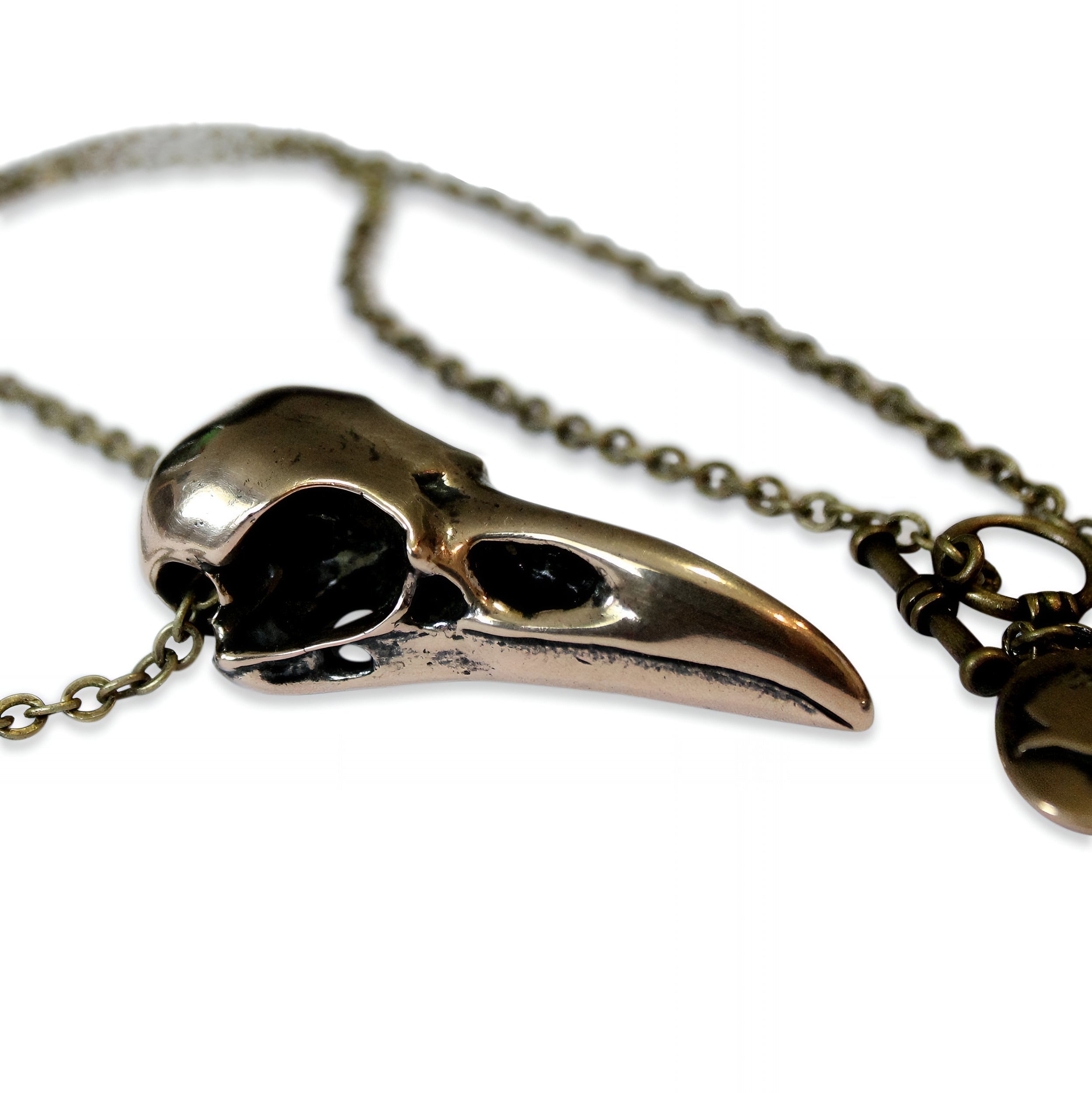 Raven Skull Necklace - Moon Raven Designs