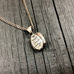 Turtle Shell Cremation Urn Necklace  in Solid Sterling SilverTerrapin Bereavement Memorial Gift