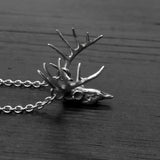 Small Trophy Deer Skull Pendant Necklace