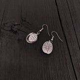 Silver earrings with intricate leaf design | Moon Raven