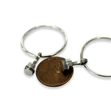 Piston And Rod Hoop Earrings - Moon Raven Designs