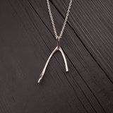 Broken Wishbone Necklace - Moon Raven Designs