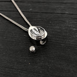 Barefoot Horse Hoof Cremation Ash Urn Pendant Necklace - Bronze and Stainless Steel - Custom Engraved Personalised Equine Bereavement Gift