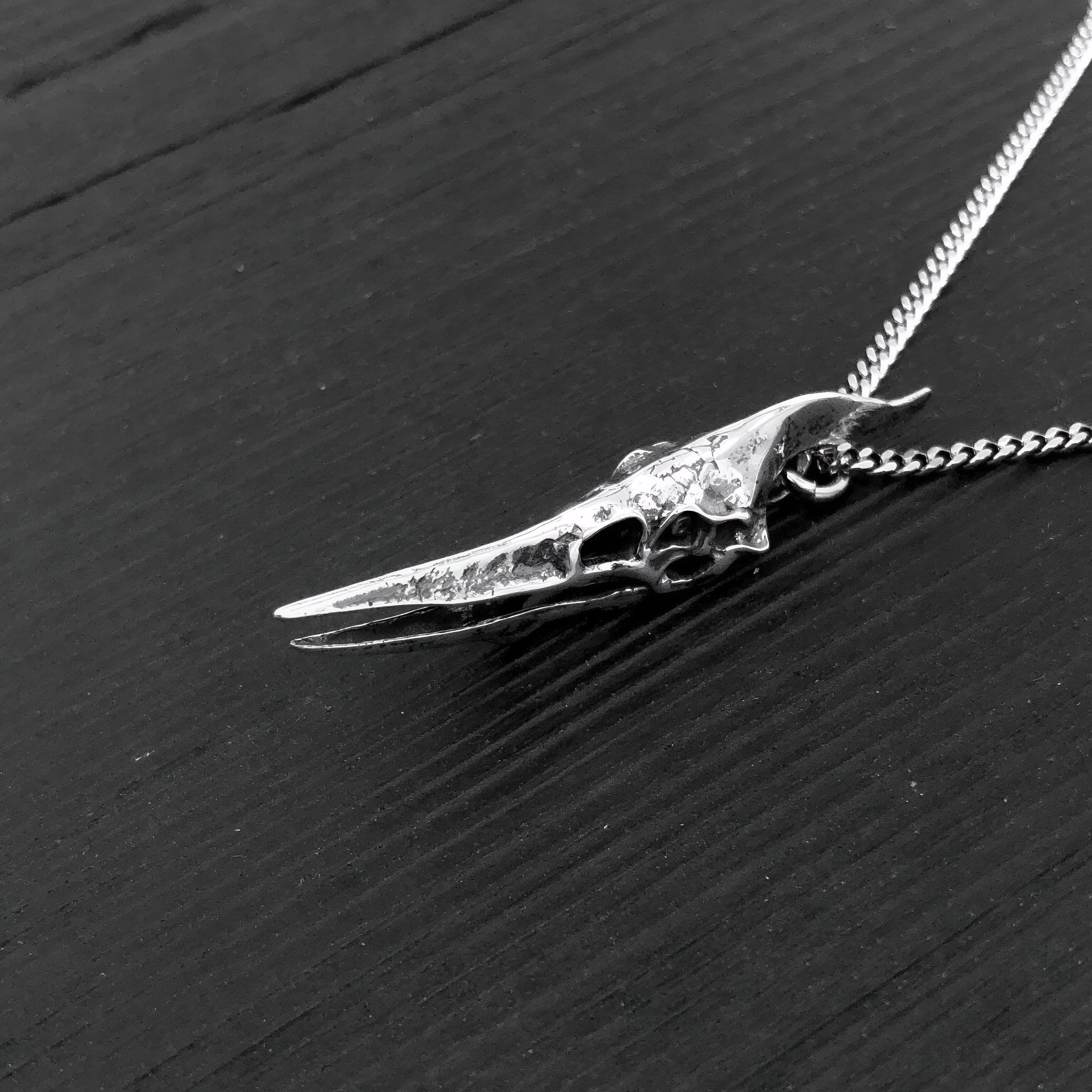 Pterodactyl Skull in Solid Sterling Silver Pterosaur - Rare and Unique Dinosaur Jewelry Pternodon