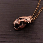 Wolverine Skull Necklace in Solid Bronze Wolverine Skull Pendant Wolverine Skull Jewelry