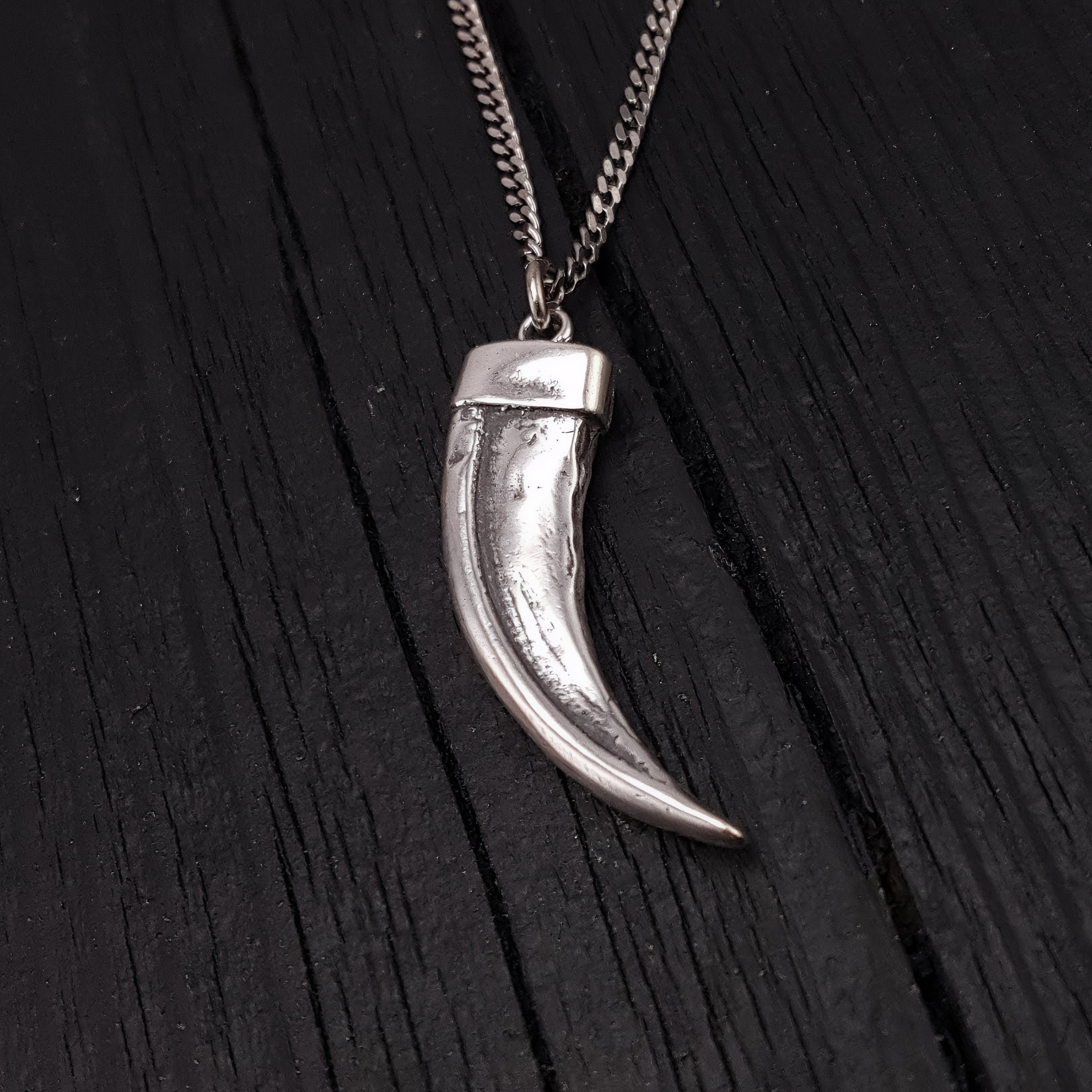 Honey Badger Claw Pendant Necklace - Solid Hand Cast 925 Sterling Silver - Fierce Wild Animal Unisex Jewelry - Multiple Chain Options