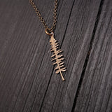 Spruce Tree Silhouette Sitka Charm Pendant Necklace Solid Cast Jeweler's Bronze - Moon Raven Designs