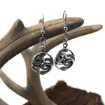 Auryn Ouroboro Twin Snake Earrings Solid .925 Sterling Silver - Moon Raven Designs