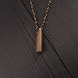 Dog Paw Print Tear Drop Cremation Ash Urn Necklace - Solid Bronze - Custom Engraved Personalised Mourning Pet Urn