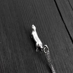 Diving Sea Otter Pendant Charm Necklace - Solid 925 Sterling Silver- Oxidized Hand Polished Finish - Multiple Chain Lengths - Animal Jewelry