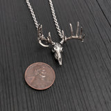 Small Trophy Deer Skull Pendant Necklace
