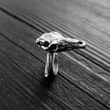 Horse Skull Ring - Solid Hand Cast Silver Plated Bronze - Oxidised Finish - Sizes 5 to 11 Available - Rare Unique Gift for Him or Her