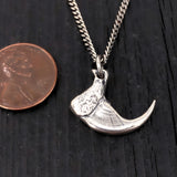 Sterling Silver 3D Bobcat Claw Pendant - Realistic Wild Cat Claw Jewelry - Solid Silver Claw Necklace - Nature Inspired Statement Piece