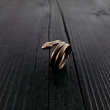 Colubrid Snake Wrap Ring - Moon Raven Designs 