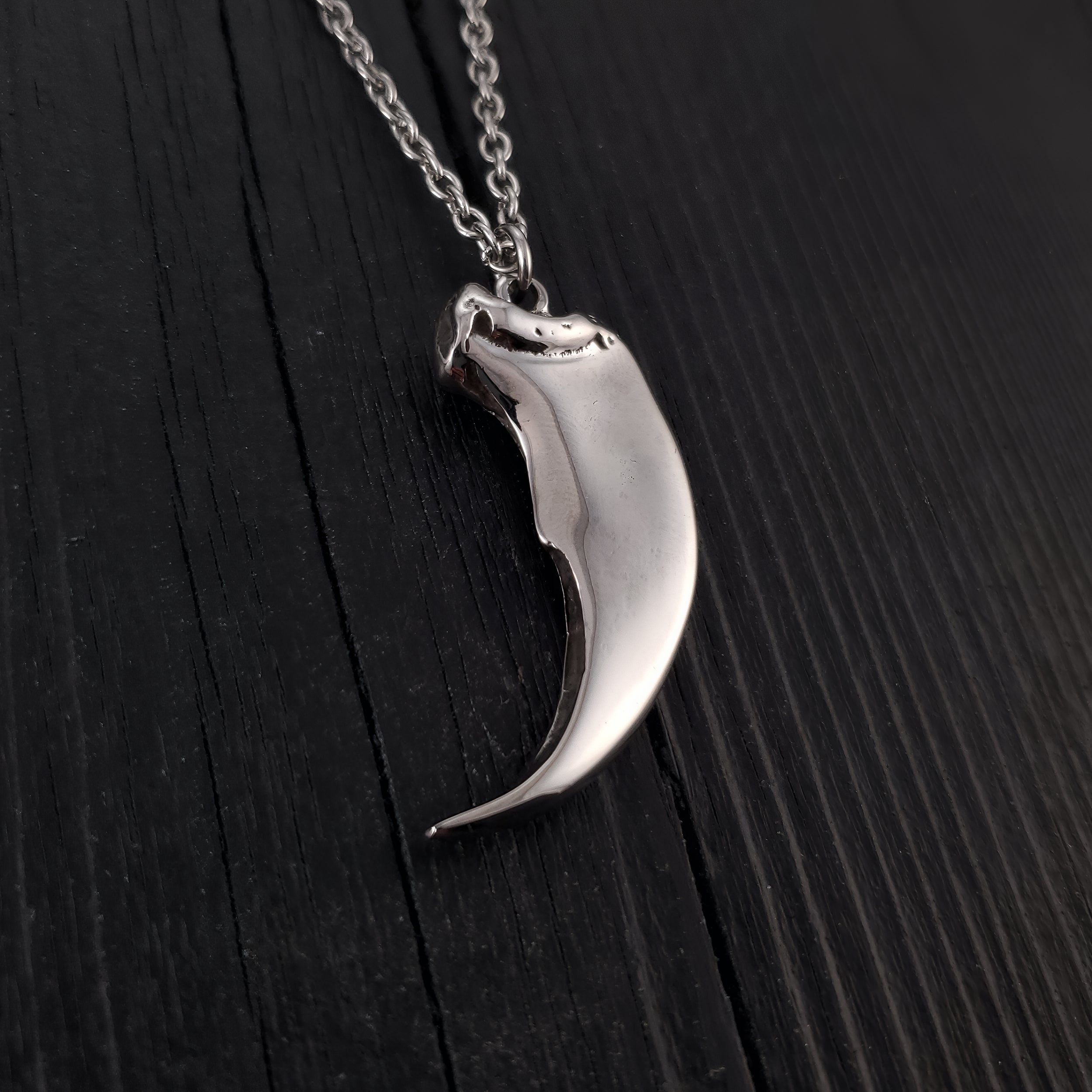 Large Bear Claw Pendant Necklace - Solid 925 Sterling Silver - Bear Claw Statement Piece - Life Size Bear Claw Gift For Him - Gift For Her