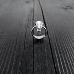 Horse Skull Ring - Solid Hand Cast Silver Plated Bronze - Oxidised Finish - Sizes 5 to 11 Available - Rare Unique Gift for Him or Her