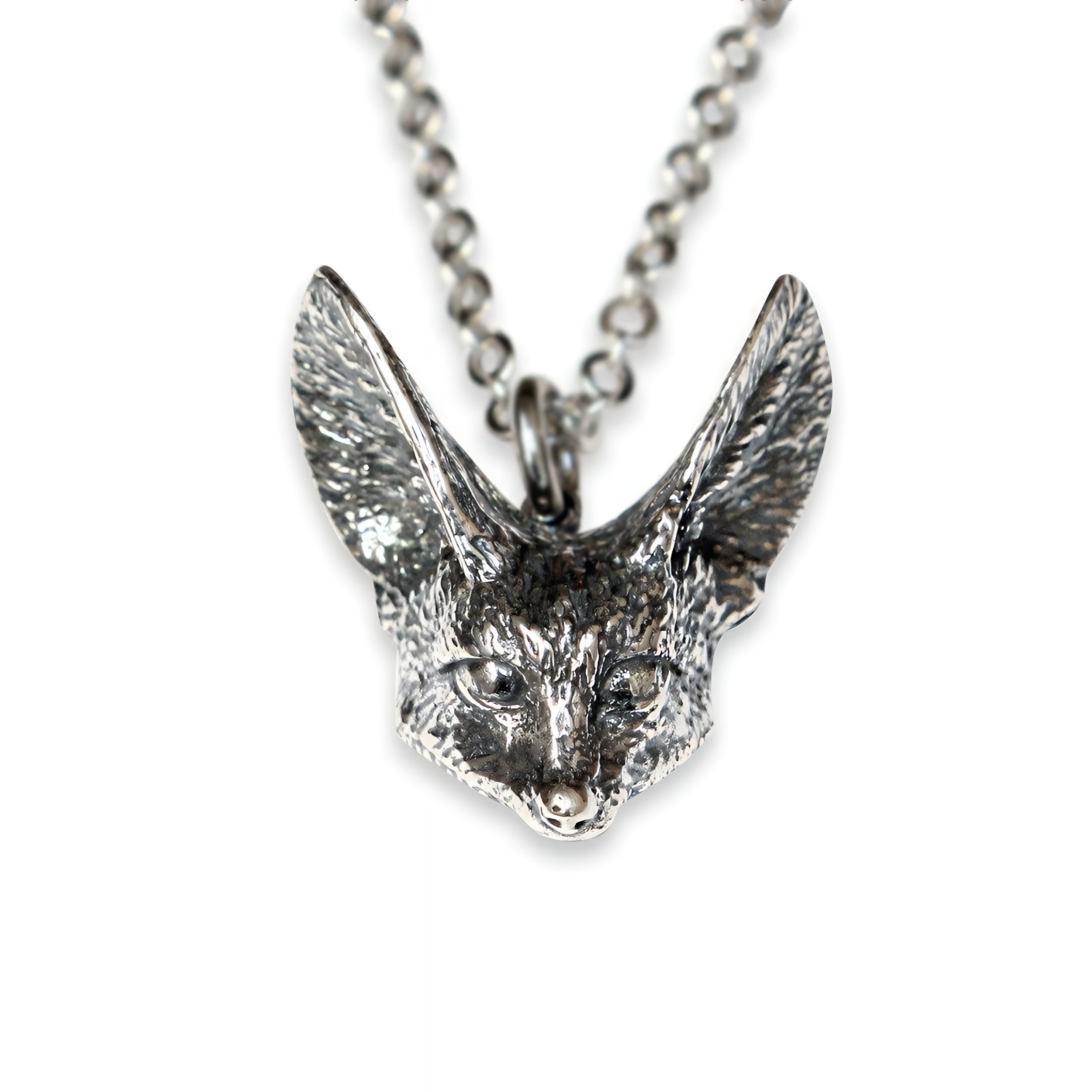 Fennec Fox Head Pendant Necklace - Moon Raven Designs