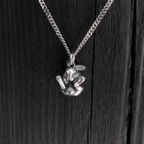 Sterling Silver Rabbit Necklace Easter Bunny Rabbit Pendant