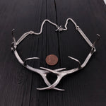 Elk Antler Choker Necklace In Solid Sterling Silver Elk Antler Choker Handmade Gift