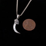 3D Life-Size Sterling Silver Kestrel Falcon Talon Pendant Handcrafted Sparrowhawk Claw Necklace Unique Gift for Raptor Lovers
