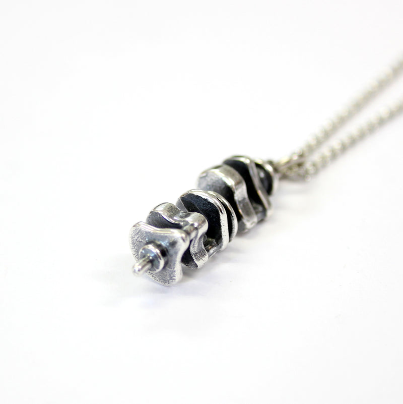 Crankshaft Necklace in Sterling Silver