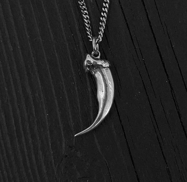 Grizzly Bear Claw Pendant Sterling Silver