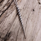 Unicorn Horn Necklace – Sterling Silver Fantasy Pendant With Spiral Horn Charm