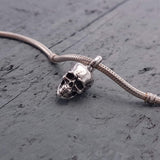Human Skull Cremation Necklace – Sterling Silver Memorial