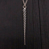 Unicorn Horn Necklace – Sterling Silver Fantasy Pendant With Spiral Horn Charm