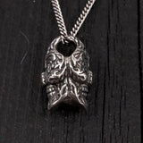 Sugar Skull Necklace – Floral Skull Pendant With Hand Burnished Finish
