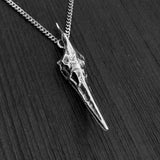 Pterodactyl Skull Silver Sterling Silver Necklace – Realistic Dinosaur Pendant Charm