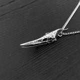 Pterodactyl Skull Silver Sterling Silver Necklace – Realistic Dinosaur Pendant Charm