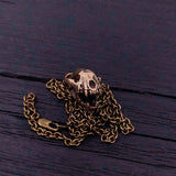 Wolverine Skull Necklace in Solid Bronze Wolverine Skull Pendant Wolverine Skull Jewelry